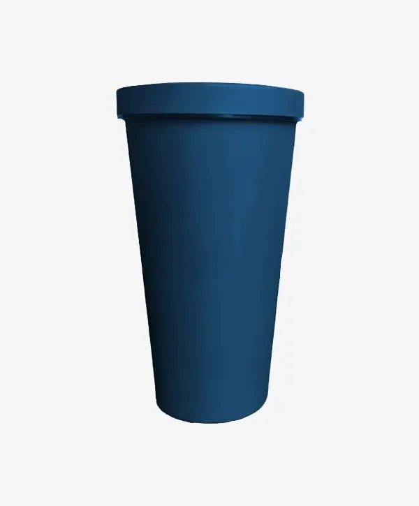 mug bleu dos